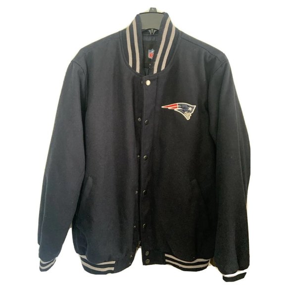 NFL NEW ENGLAND PATRIOTS VARSITY WOOL BomberJACKET COAT - XXL NFL